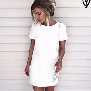 Lulus white shift dress